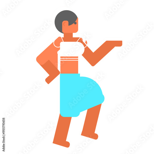 Woman posture flat