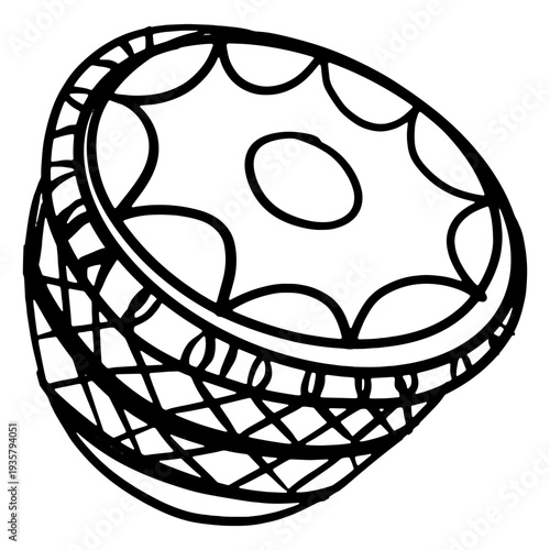 Tabla drum kettle drum stroke