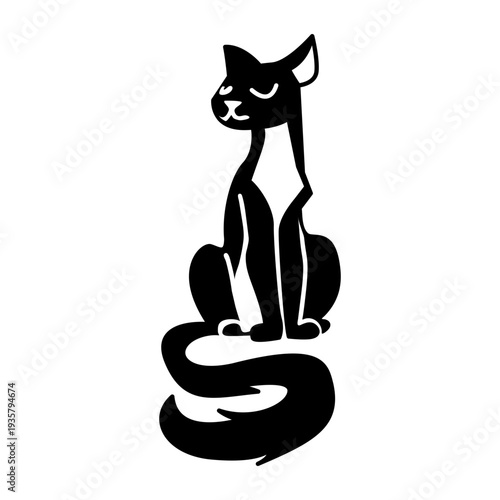 Simple stylish cat