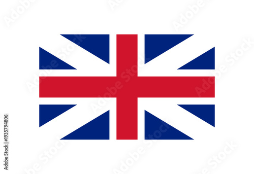 Flag of Kingdom of Great Britain. King's Colour or first Union Flag. Flag of British Empire