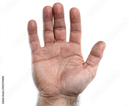 hand close up isolated on a...