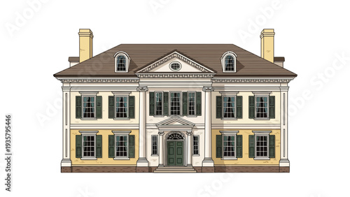 Classic Colonial Style House.