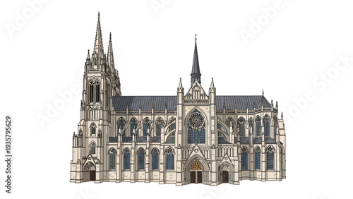 Gothic Cathedral Architectural Detail.