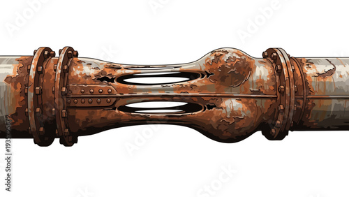 Rusty Metal Pipe Joint.