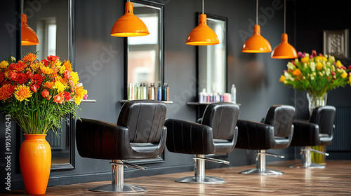 Luxury salon with champagne...