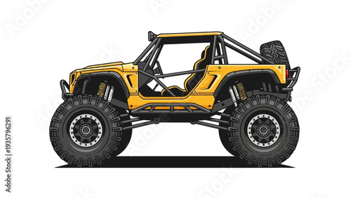 Yellow Off Road Vehicle.