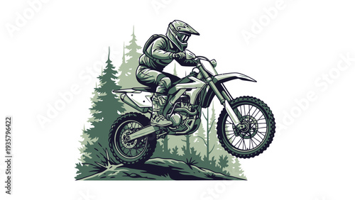 Rider on Dirt Bike.