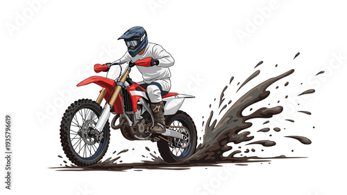 Rider on Dirt Bike.