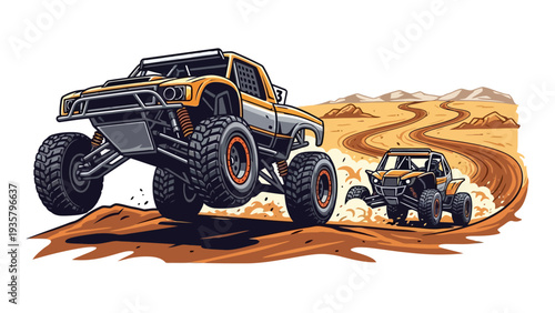 Off Road Vehicles Racing.