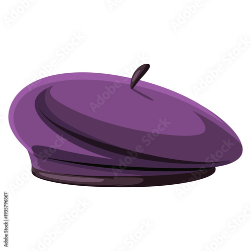 Headwear artist hat vector illustration perfect for painter costume creative fashion art accessory and stylish themed artwork