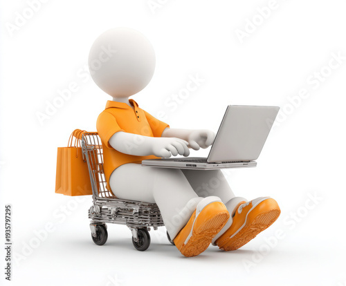 person doing internet shopp...