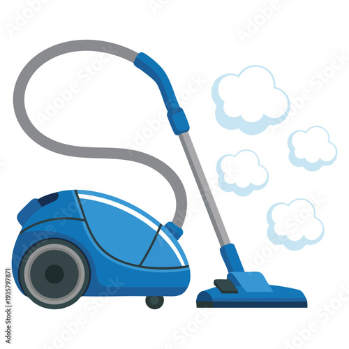 Home appliance broken vacuum cleaner vector illustration suitable for repair service concept maintenance support and faulty household equipment design