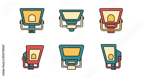 Flood Light Line art abstract colorful illustration