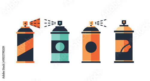 Paint Spray Line art vector clean modern tone