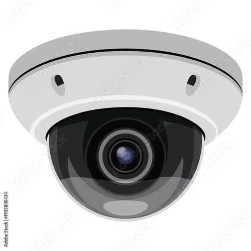 Illustration of dome shaped security camera ideal for CCTV marketing security service websites monitoring equipment packaging and safety awareness designs