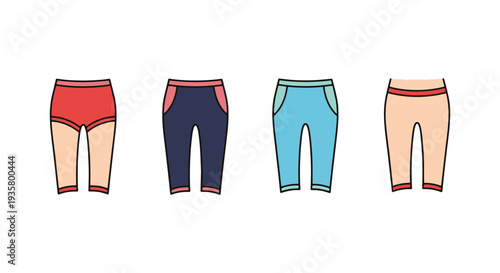 Footless Tights Line art abstract clean style illustration