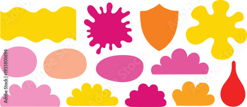 Colorful abstract shapes for design