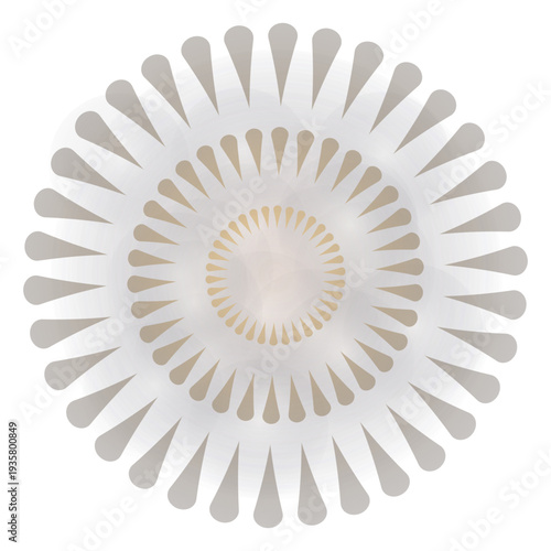 Gradient 3 ring thick sparks firework