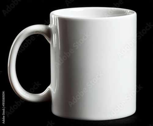 white mug isolated on a bla...