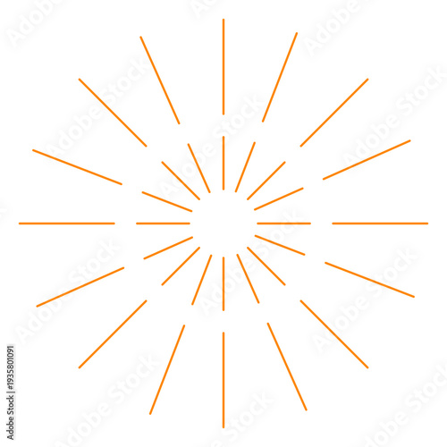 Orange 2 ring firework sparks stroke