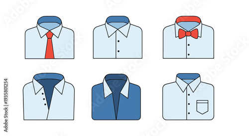 Formal Shirt Line art vector abstract color design