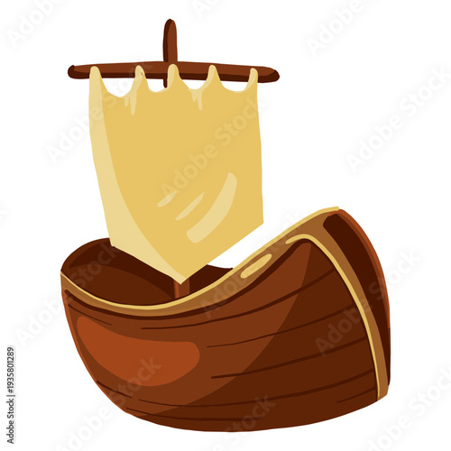 Boat toy illustration