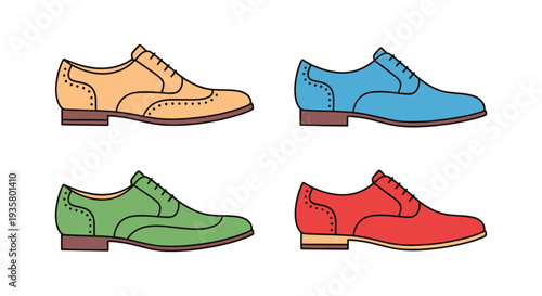 Formal Shoes Line art vector dynamic abstract style