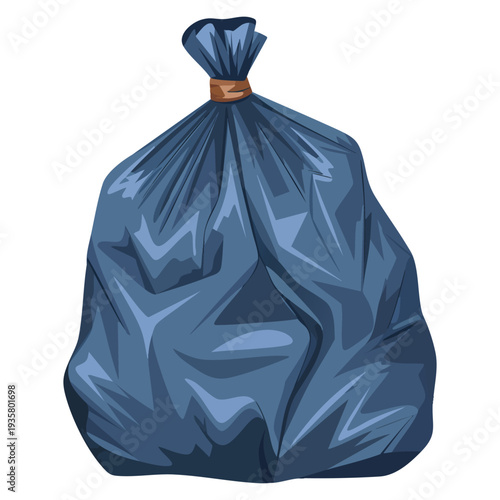 Illustration of trash bag isolated on white background vector design element ideal for waste management garbage disposal and cleaning concept themes