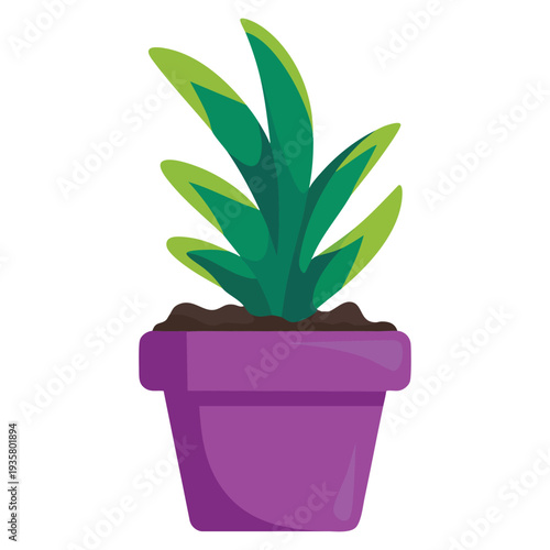 Indoor beautiful houseplant in pot illustration ideal for botanical decor natural home styling and fresh green interior design themes
