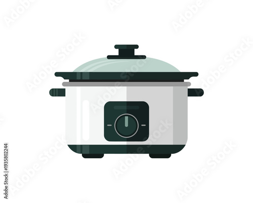 Modern slow cooker appliance with adjustable temperature control for convenient home cooking.