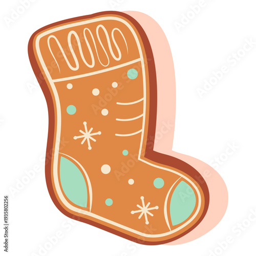 Sock gingerbread cookie