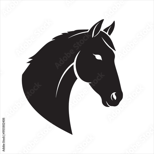 icon running horse vector illustration. horse silhouette isolated on white