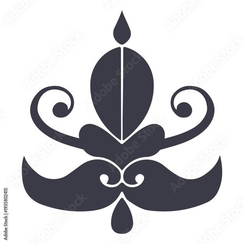 Floral design petals bud ornament