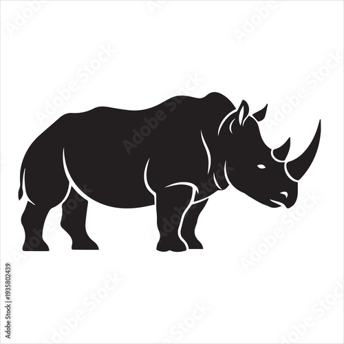 rhino  icon vector illustration on white background