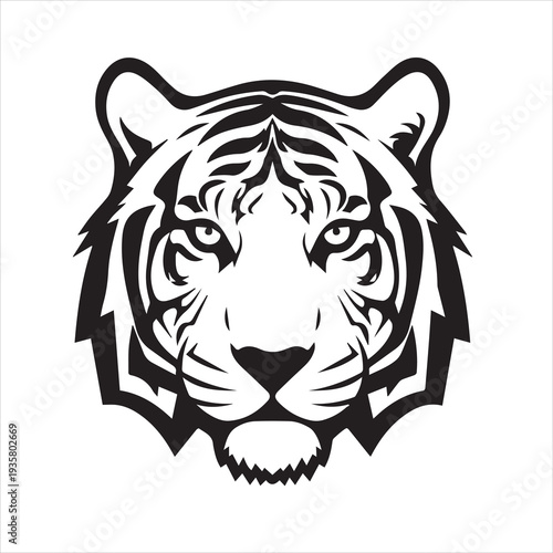 tiger head silhouette