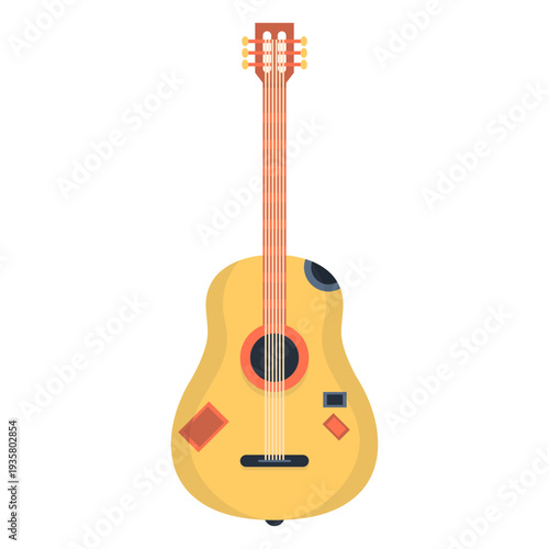 Music guitar flat