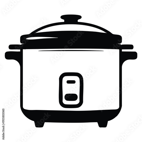 Isolated electric rice cooker icon vector illustration suitable for kitchen appliance concept household cooking branding restaurant menu and modern food design