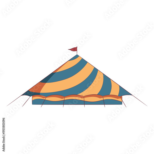 Colored circus tent
