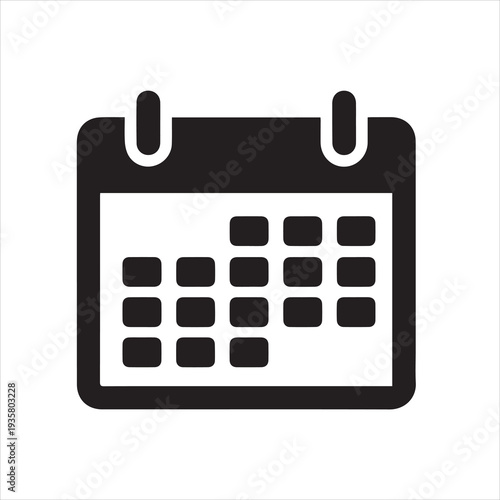 desktop calendar icon vector