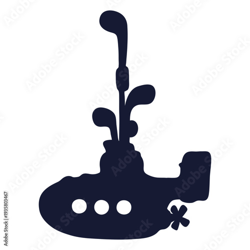 Nice silhouette submarine