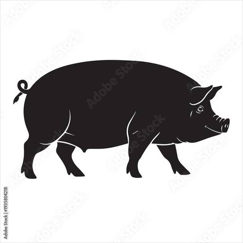 Pig Farm Animal Silhouette Icon