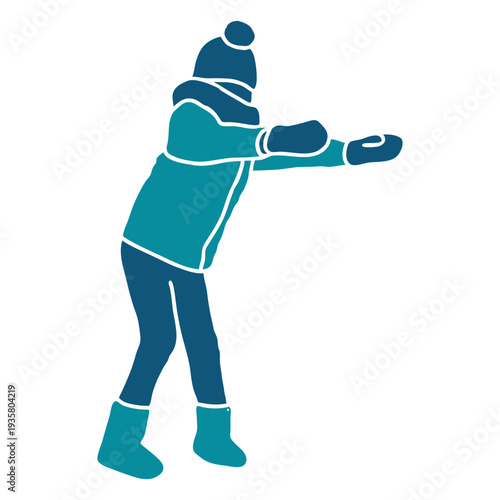 Kid winter games character