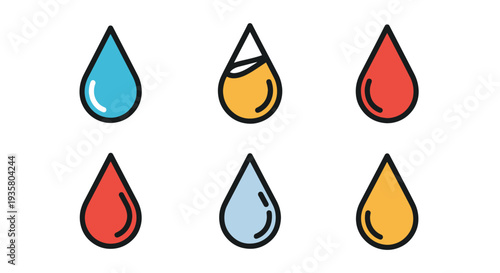 Medical Drop Line modern soft tone illustration