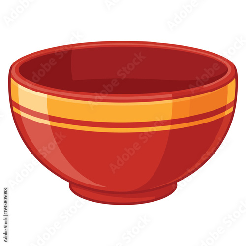 Kitchen decor red bowl with yellow band perfect for food photography vibrant table styling and colorful interior design themes
