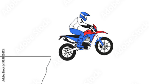 Rider on Dirt Bike.
