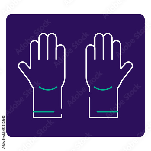 Covid 19 gloves stroke icon