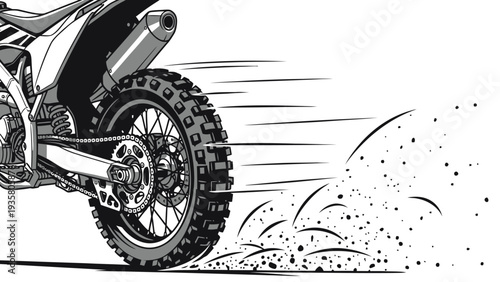 Dirt Bike Riding Off Road.