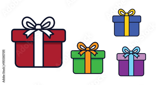 Gift Wrap Line art abstract modern style illustration