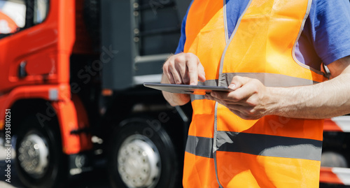 Принти на полотні Concept banner automated logistics online internet