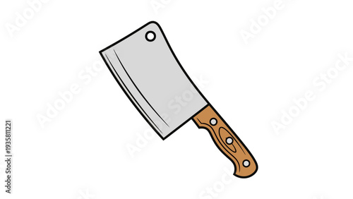 Cleaver Knife Illustration.
